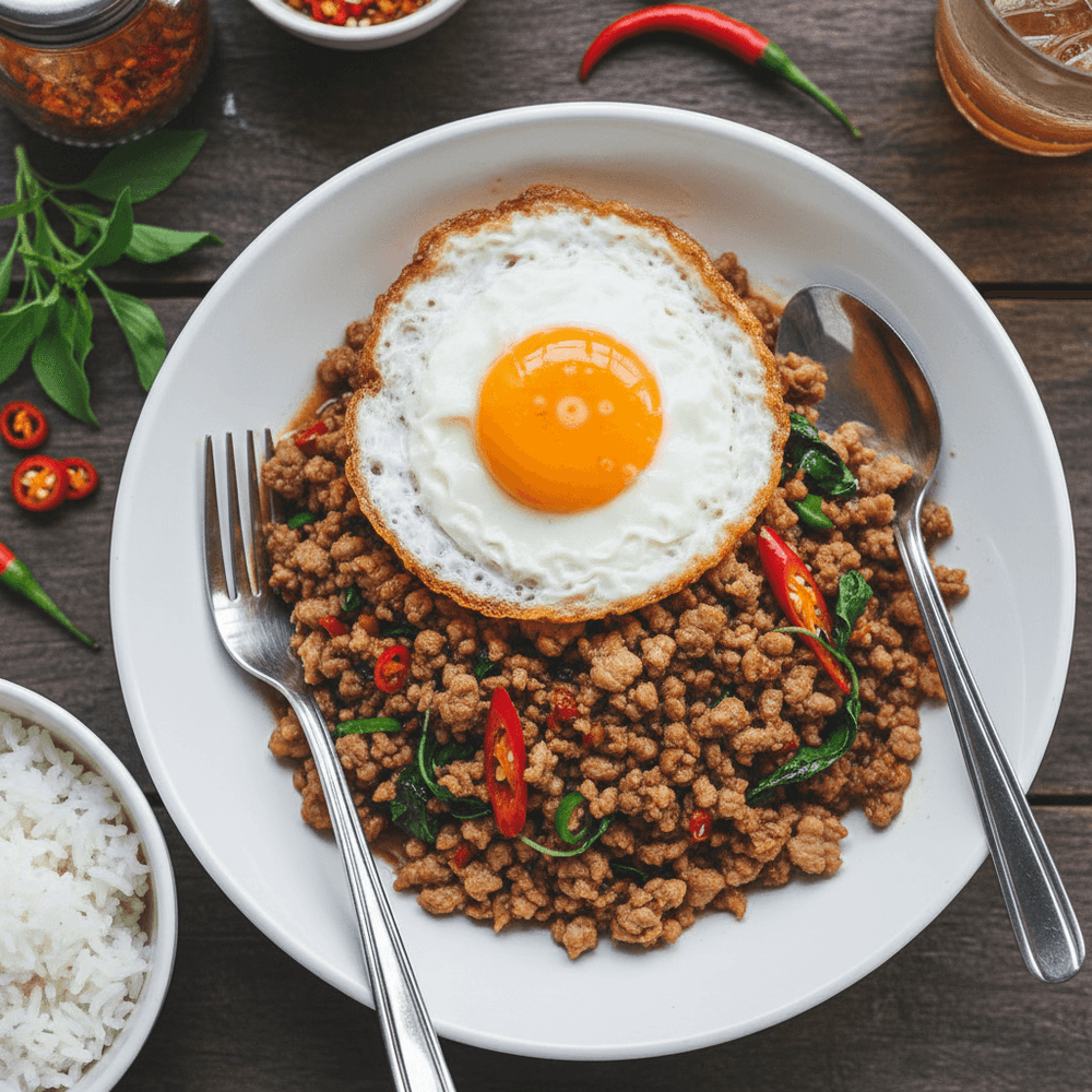 Pad Krapow Moo: Thai Stir-Fried Pork with Holy Basil