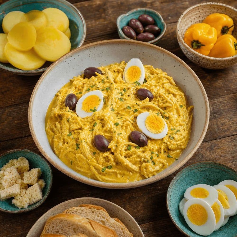 Ají de Gallina in Creamy Yellow Chile Sauce
