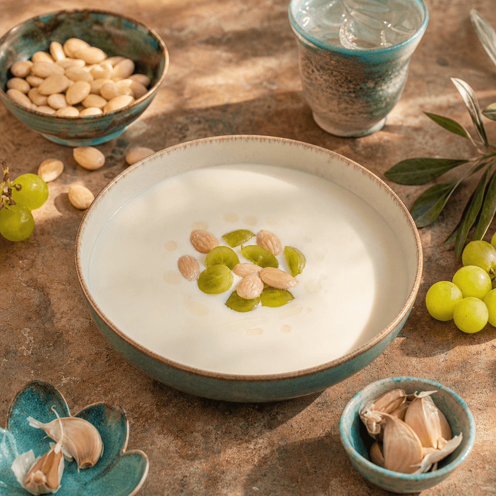 Ajo blanco : l'astuce de l'eau glacée