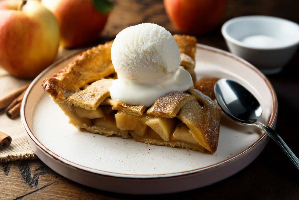 Apple Pie with Vanilla Ice-Cream