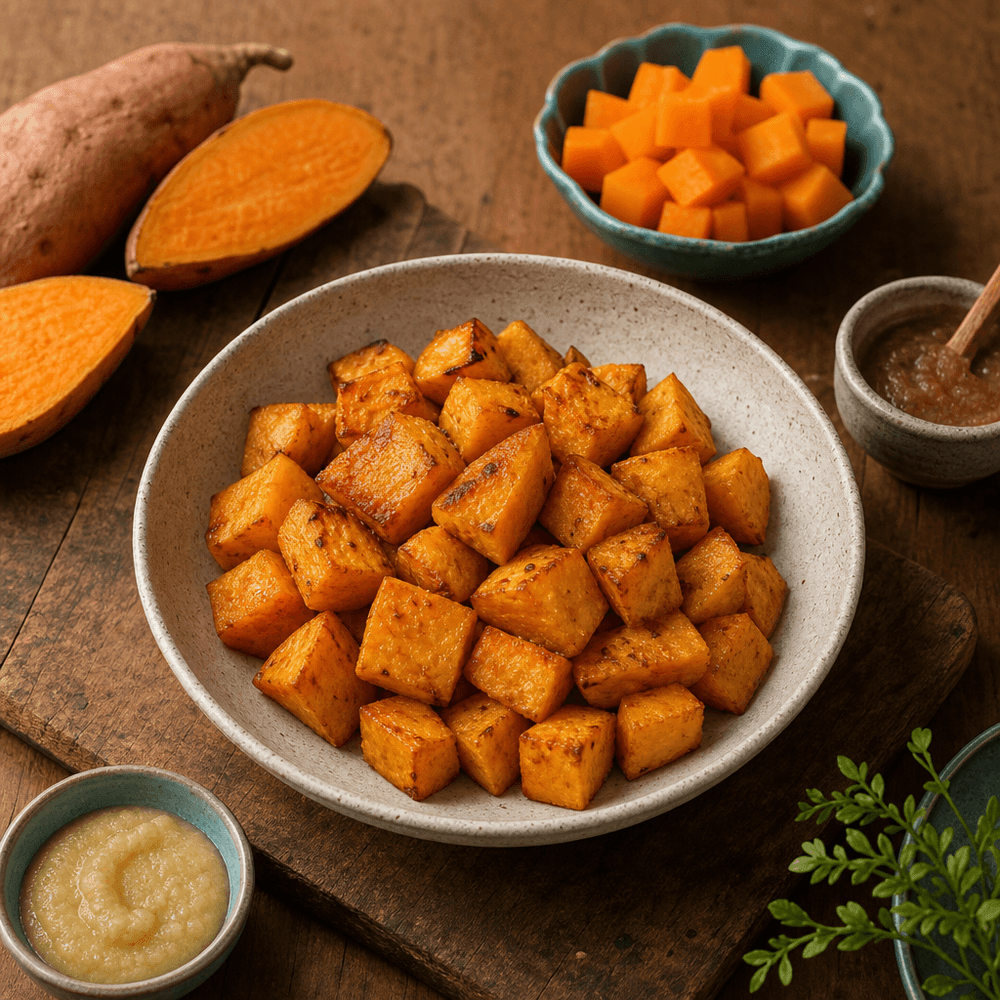 Batata-Doce Assada nos Primeiros Sólidos: Textura e Sabor