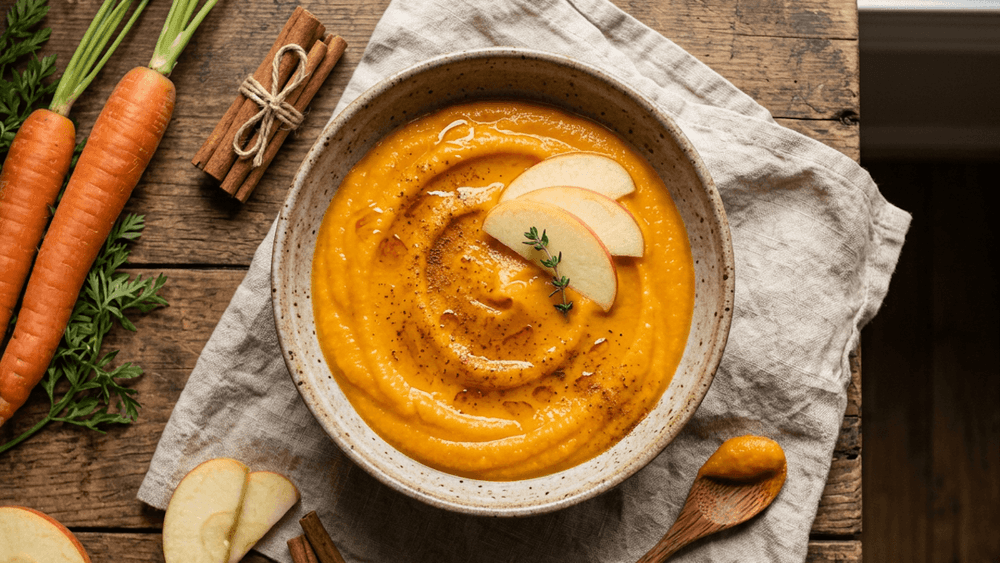Carrot and Apple Purée with Cinnamon