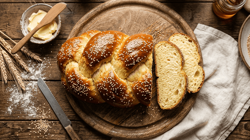 Challah – Traditionelles jüdisches Hefezopf-Brot