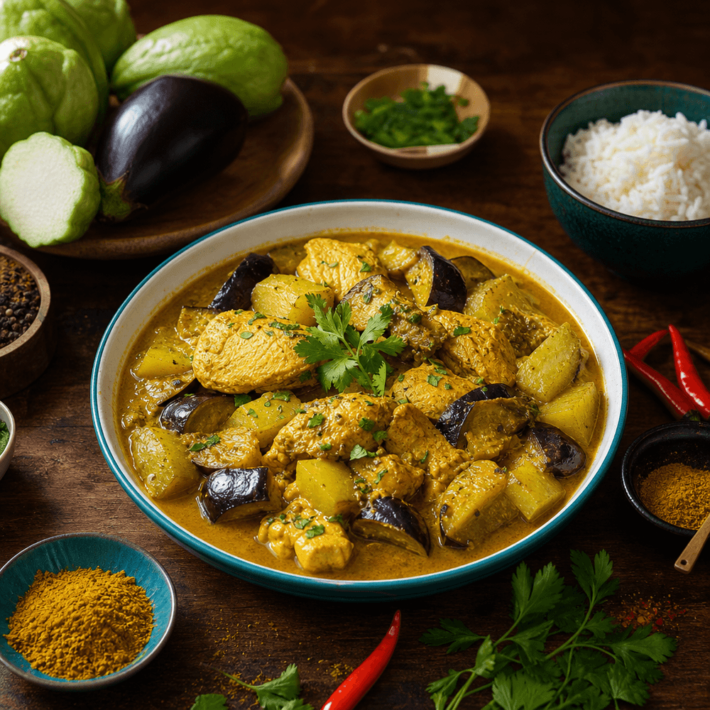 Colombo de poulet antillais aux épices créoles
