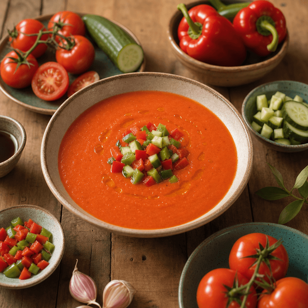 Gazpacho Andaluz — Sopa Fria de Tomate e Pepino