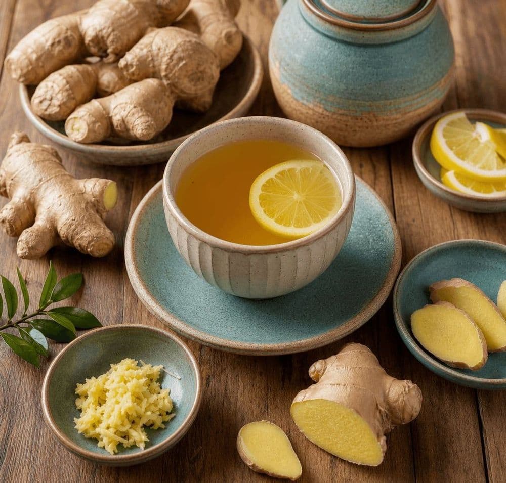Jengibre fresco en el té: infusión y beneficios
