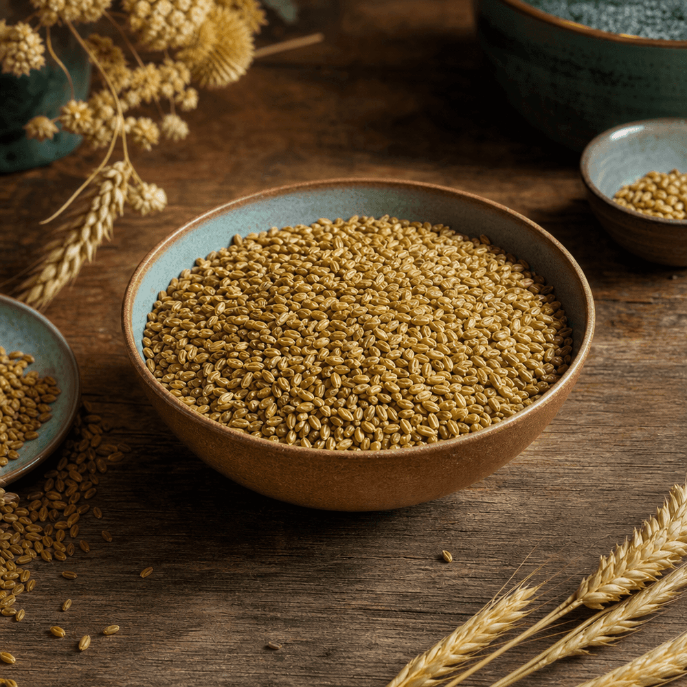 Grünkern, das nussige Korn aus unreifem Dinkel