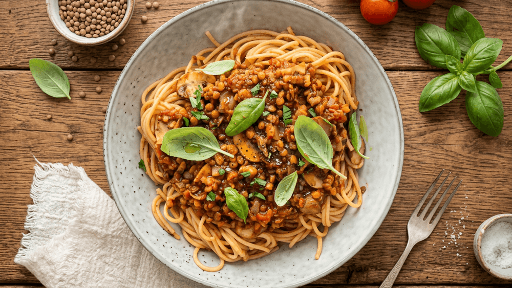 Lentil Bolognese with Fresh Herbs