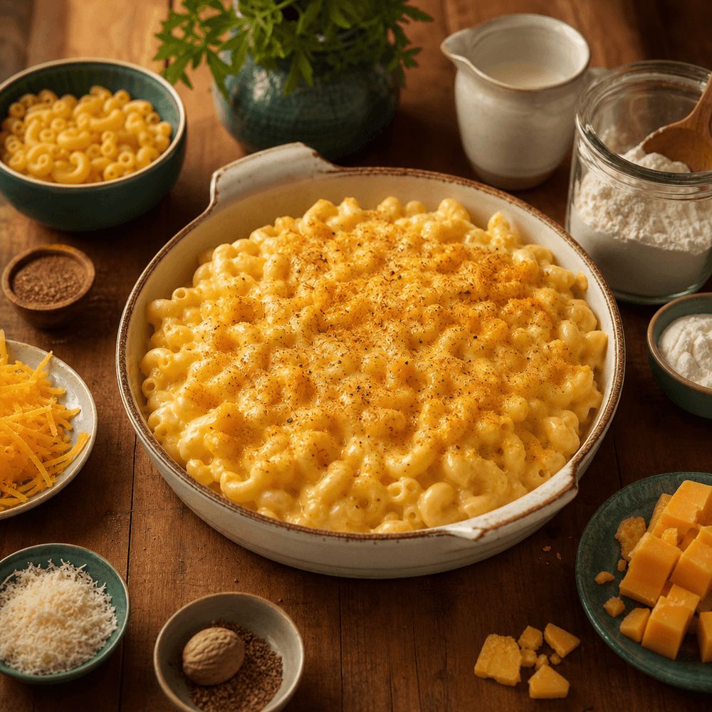 Gratin de Macaroni, gratin crémeux au cheddar