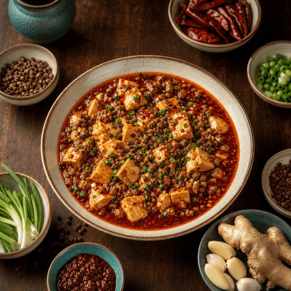 Mapo Tofu with Sichuan Peppercorns & Bean Paste