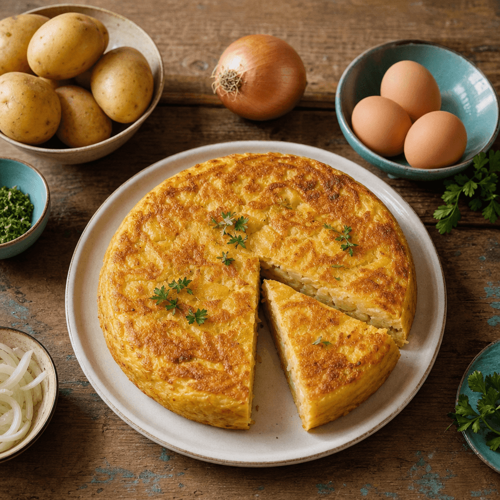 Omelette Espagnole aux Pommes de Terre Confites