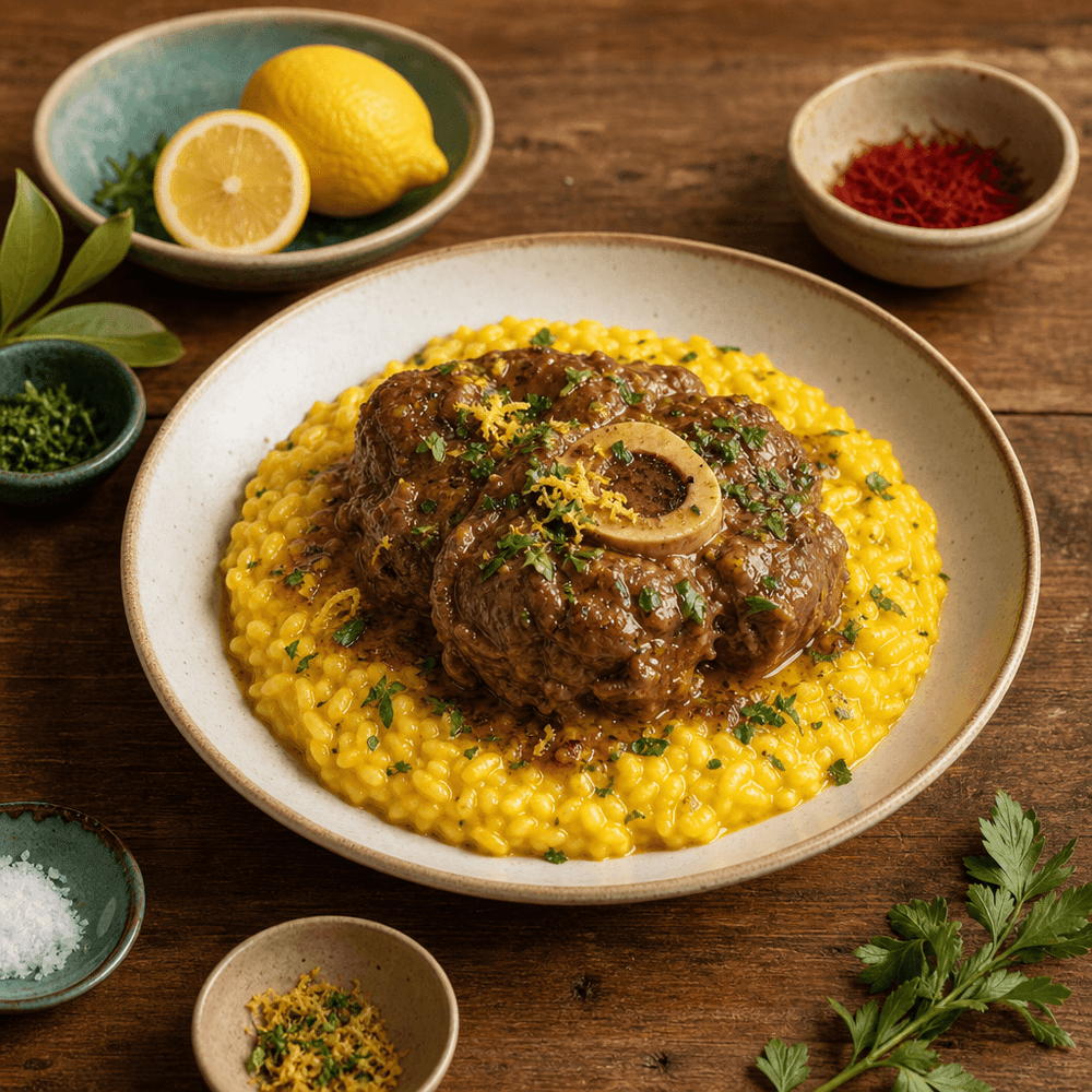 Osso Buco alla Milanese with Saffron Risotto