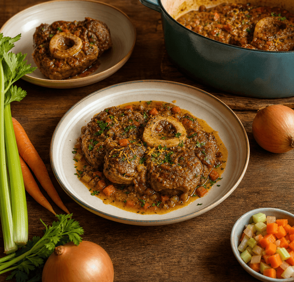 Osso buco alla milanese, gremolata au citron