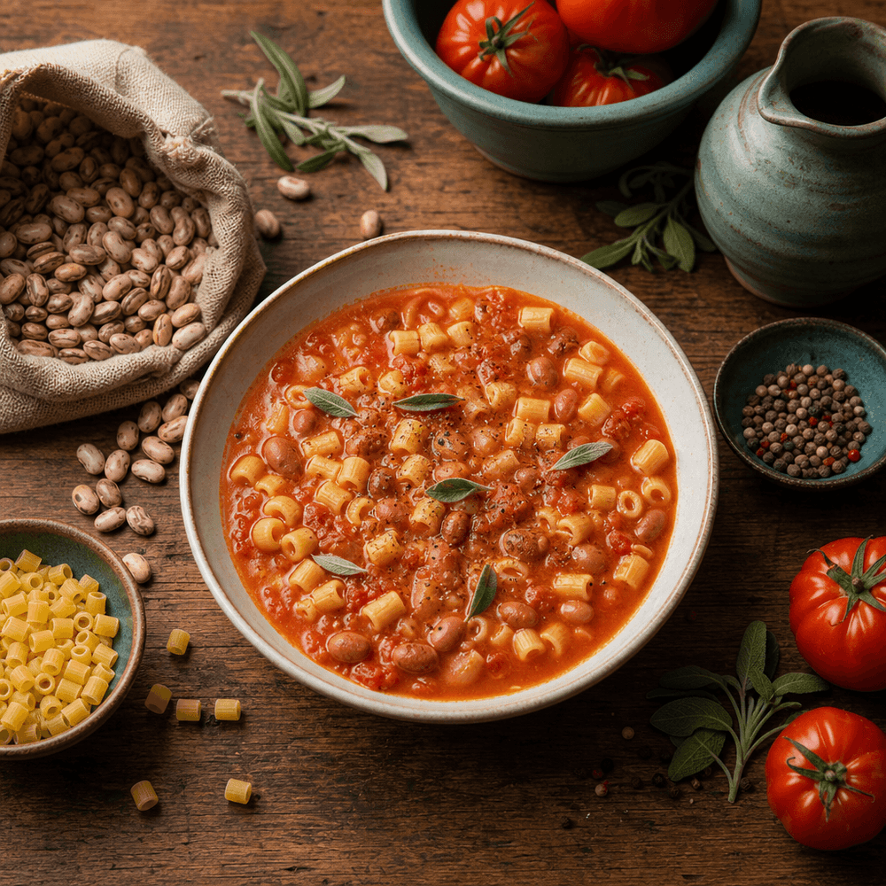 Pasta e Fagioli, Italian Bean and Pasta Soup