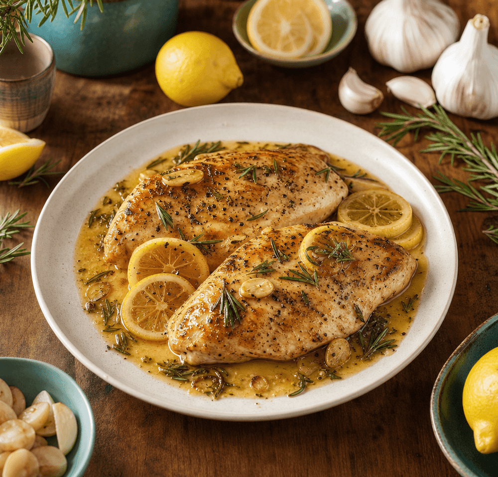 Putenbrust mit Knoblauch-Rosmarin-Butter
