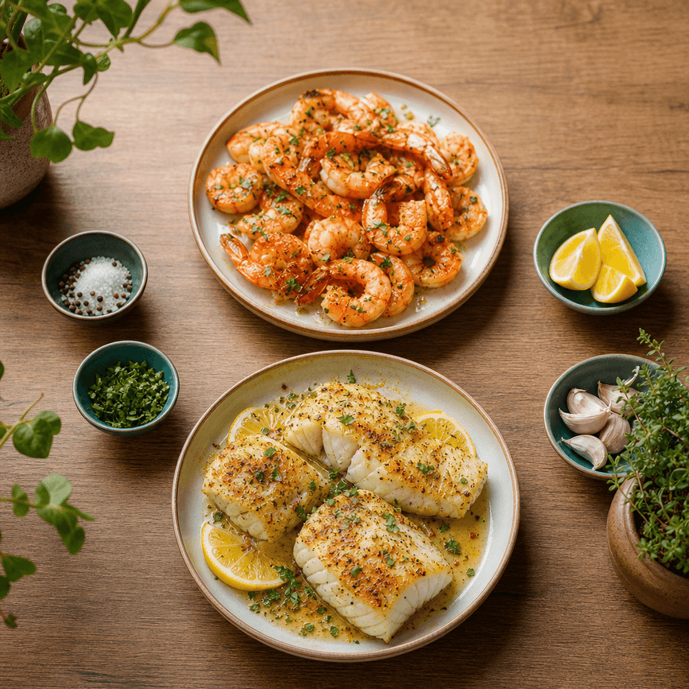 Pescatarian Pre-Workout: Shrimp and White Fish