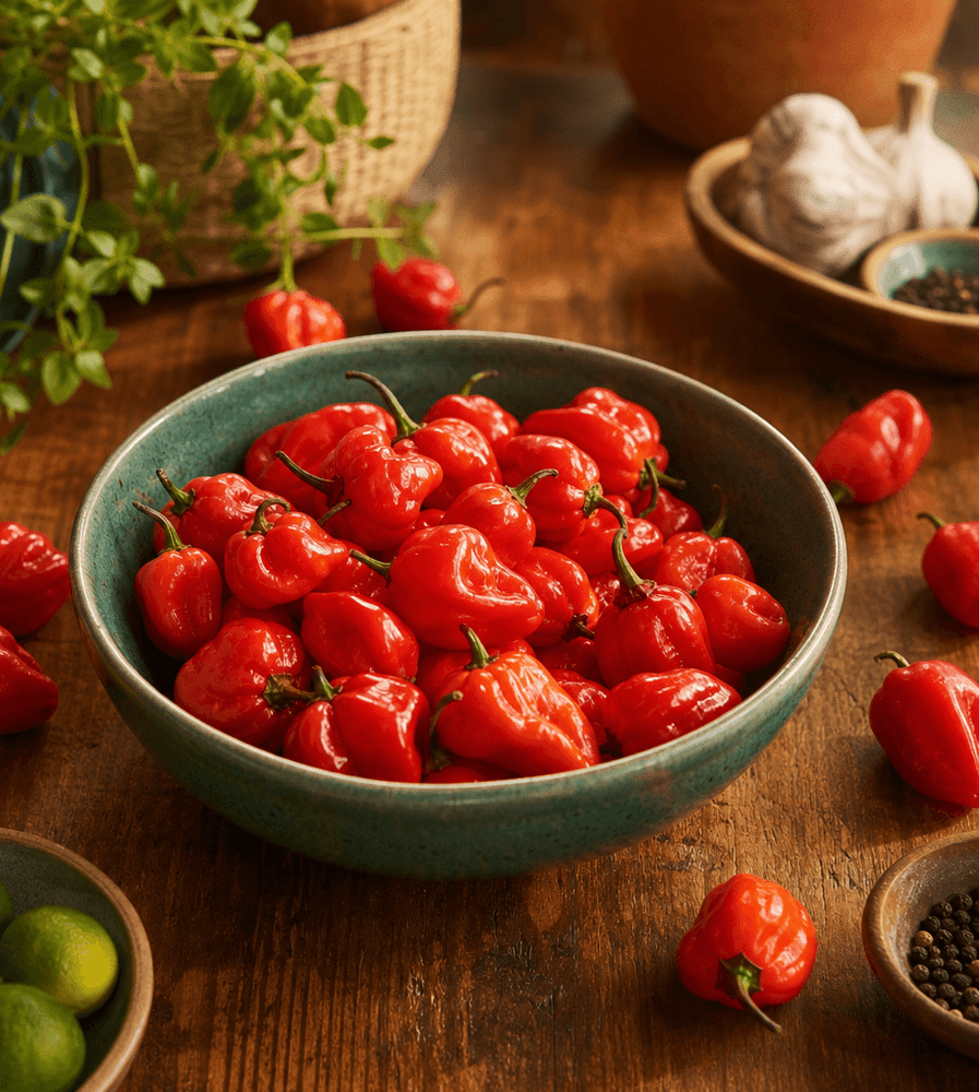Habanero Rojo: El Fuego Floral del Caribe