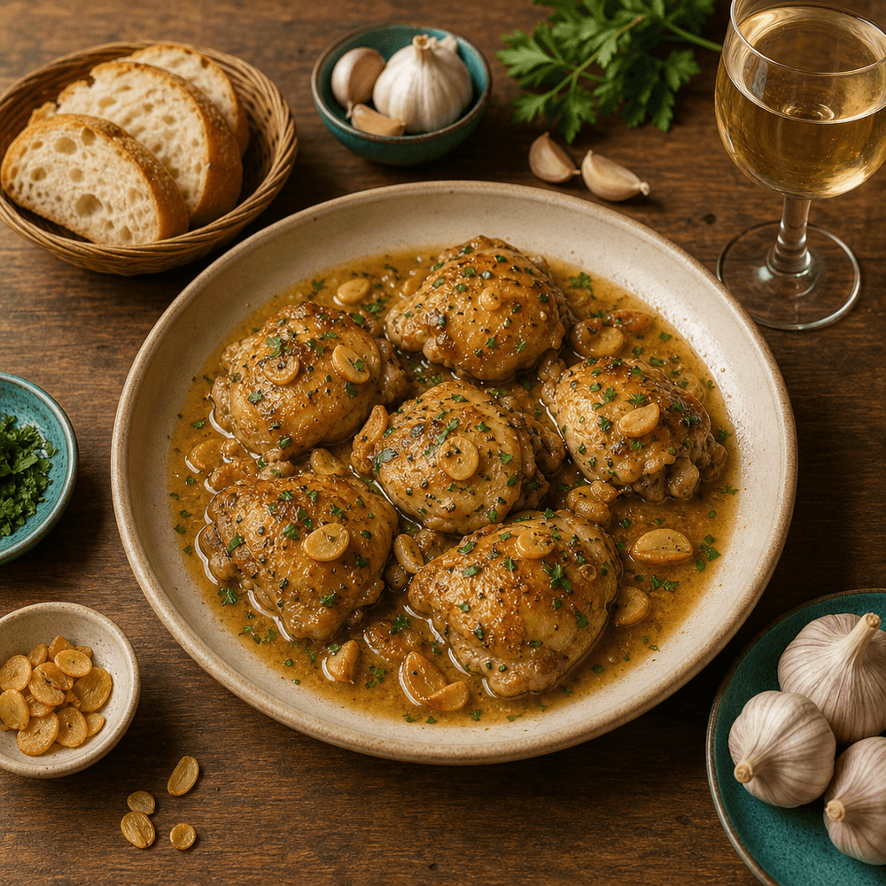 Pollo al Ajillo al Estilo Tradicional