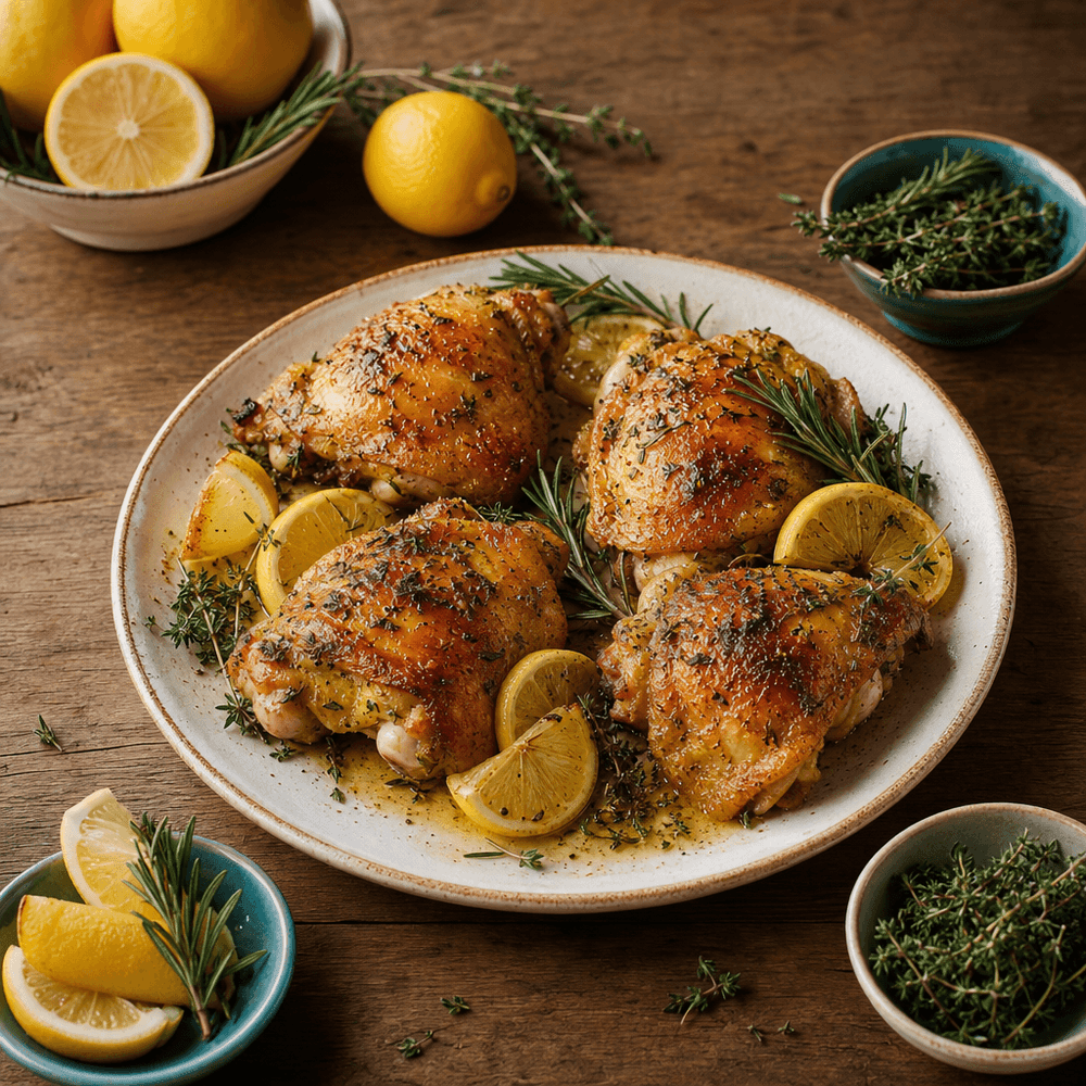 Pollo Arrosto con Rosmarino, Timo e Limone