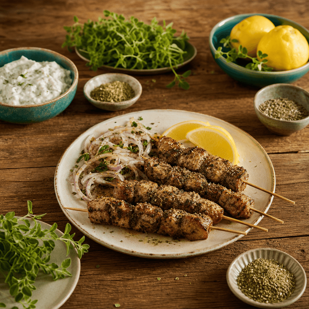 Rigani: Griechischer Oregano beim Grillen