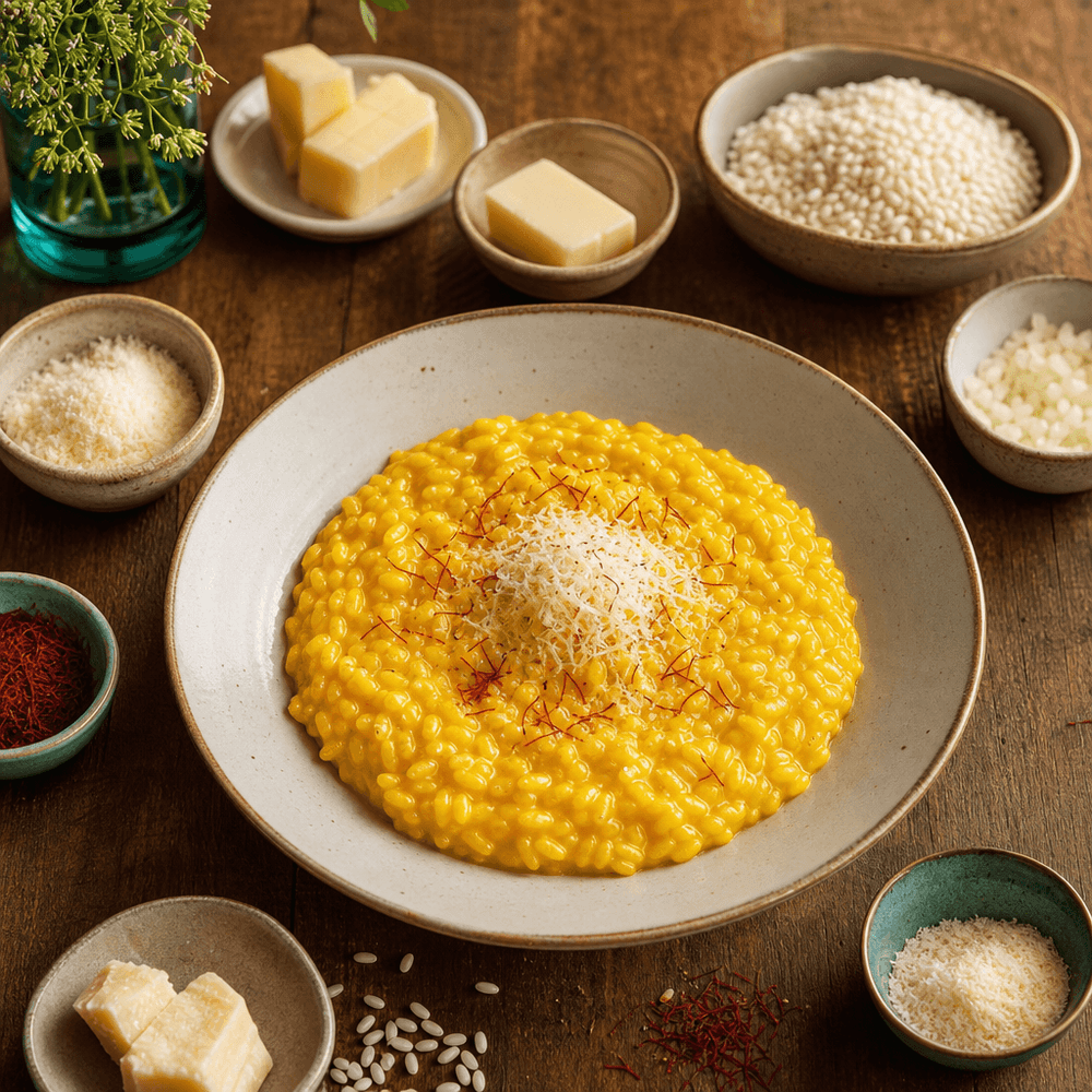 Risotto alla Milanese: Arroz Cremoso al Azafrán