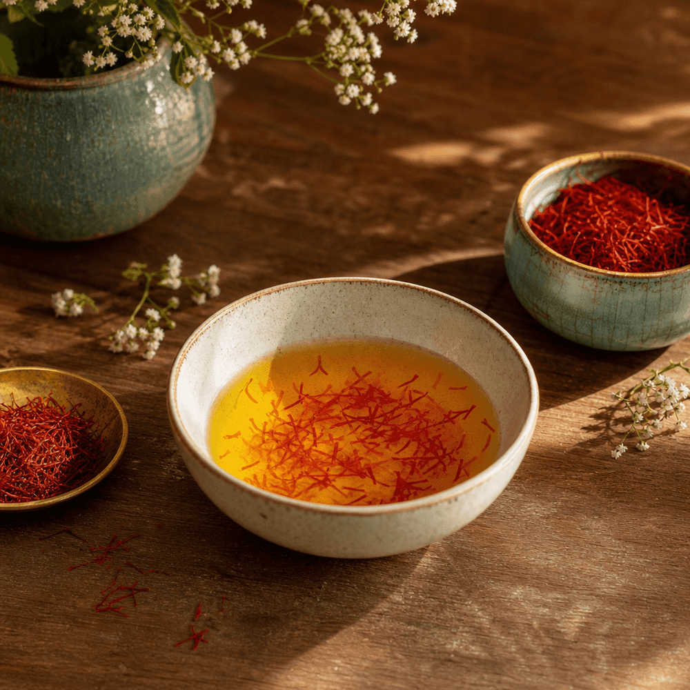 Steeping Saffron for Deeper Colour and Aroma