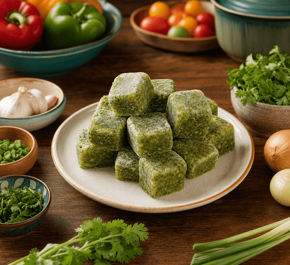 Sofrito Caribeño: Base Aromática en Cubos