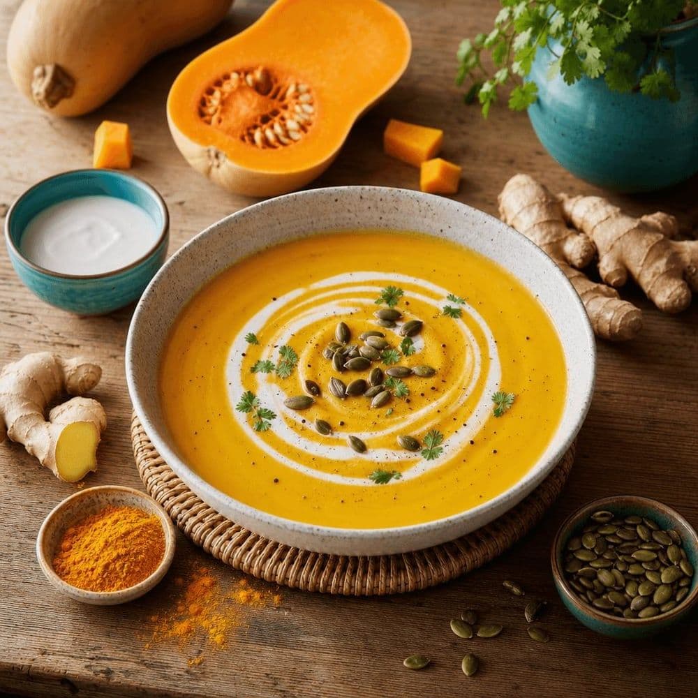Soupe Butternut Anti-Inflammatoire au Curcuma