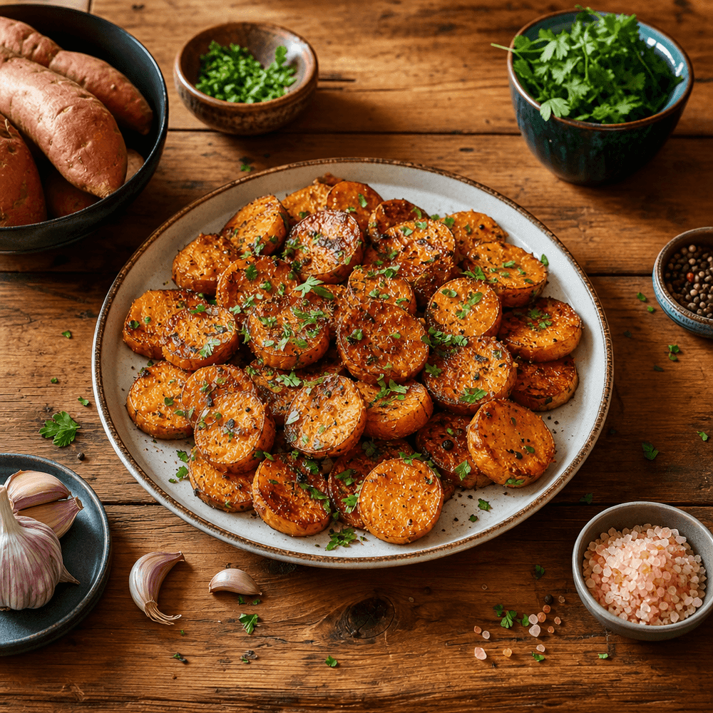 Knusprige Süßkartoffel-Bratkartoffeln