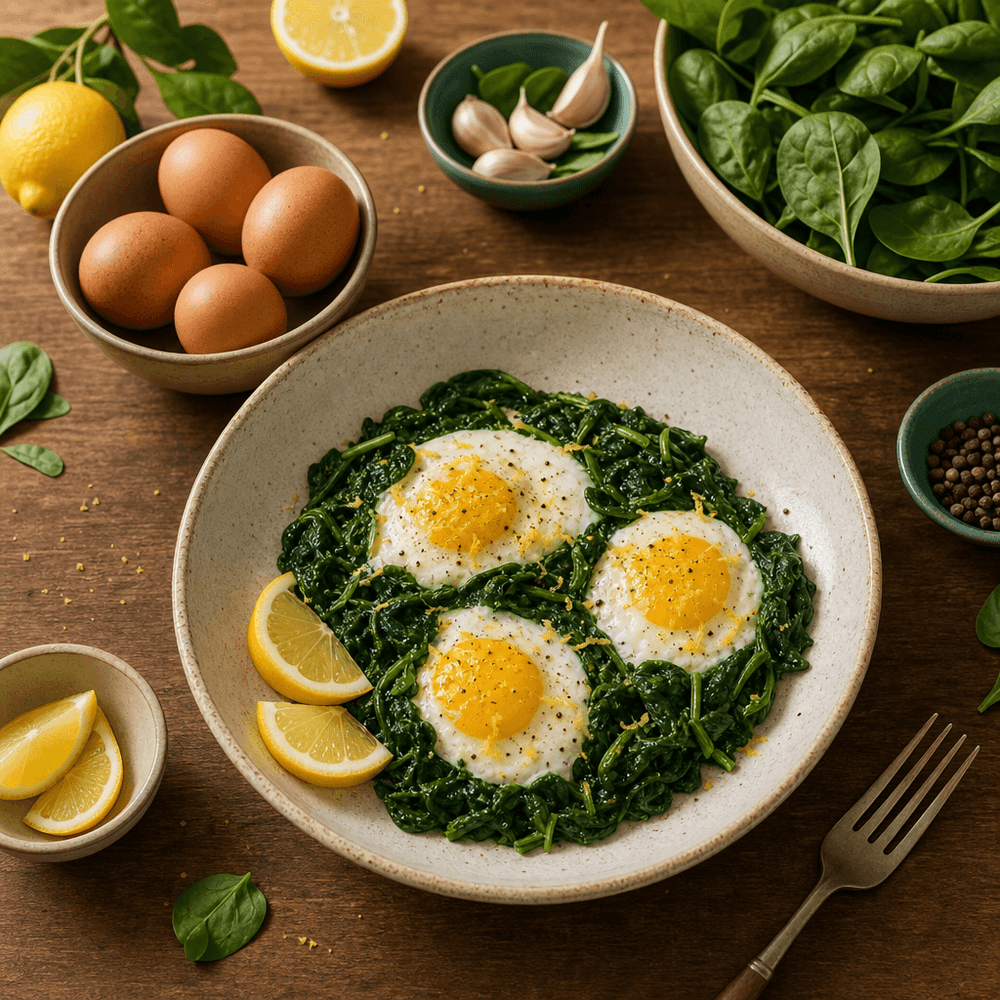 Uova e Spinaci in Padella, Proteine e Ferro per la Gravidanza